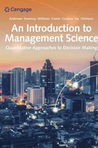 Cover of Webassign for Anderson/Sweeney/Williams/Cochran/Fry/Ohlmann's an Introduction to Management Science: Quantitative Approaches to Decision Making, Single-Term Printed Access Card