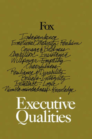Cover of Executive Qualities