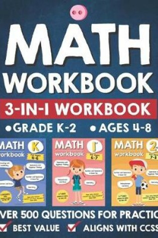 Cover of Math Workbook Practice Grade K-2 (Ages 4-8)