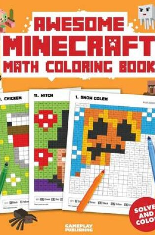 Cover of Awesome Minecraft Math Coloring Book