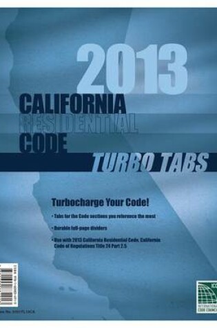 Cover of Turbo Tabs: 2013 CA Residential Code Title 24 Part 2.5