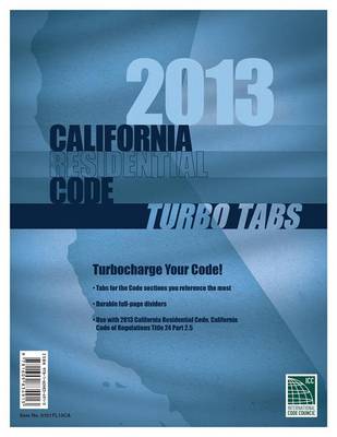 Book cover for Turbo Tabs: 2013 CA Residential Code Title 24 Part 2.5