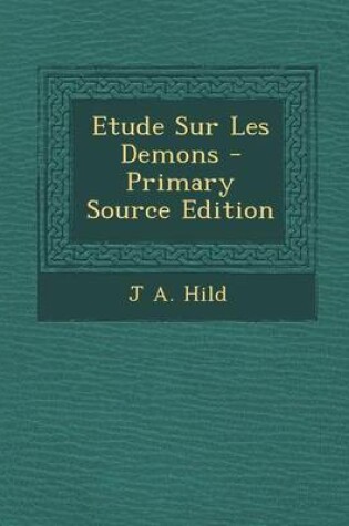 Cover of Etude Sur Les Demons