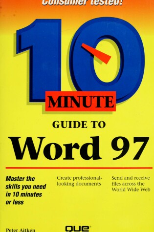 Cover of 10 Minute Guide to Word 97