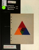 Book cover for Bauhaus Lecture Notes