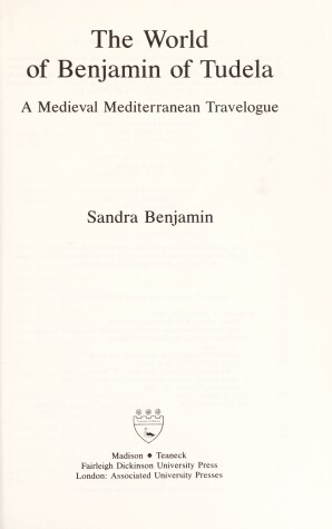 Book cover for The World of Benjamin of Tudela