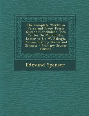 Book cover for The Complete Works in Verse and Prose