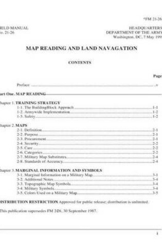 Cover of FM 21-26 Map Reading and Land Navigation 1993, by United States. Department of t