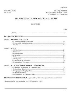 Book cover for FM 21-26 Map Reading and Land Navigation 1993, by United States. Department of t