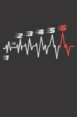 Cover of Notebook for Biker dirt bike motocross drag race heartbeat ekg