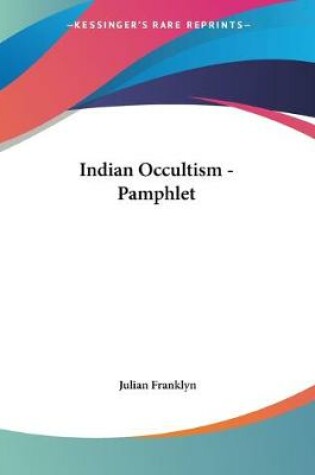 Cover of Indian Occultism - Pamphlet