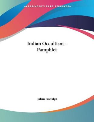 Book cover for Indian Occultism - Pamphlet