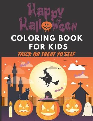 Book cover for Happy Halloween Coloring book for kids