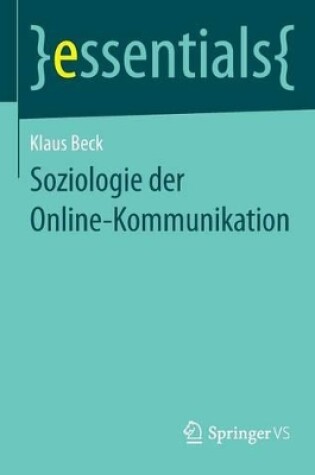 Cover of Soziologie der Online-Kommunikation