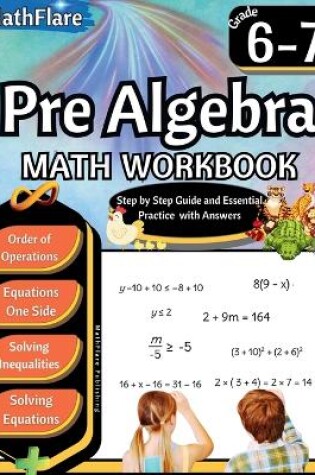 Cover of Pre Algebra Workbook 6th and 7th Grade