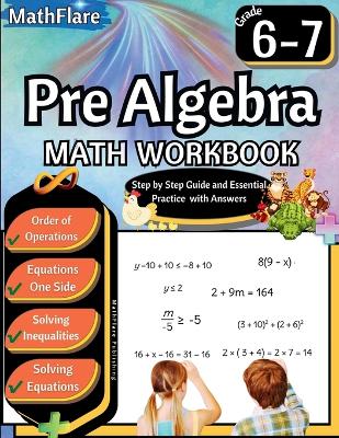 Book cover for Pre Algebra Workbook 6th and 7th Grade