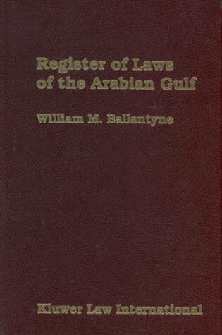 Cover of Register of Laws of the Arabian Gulf