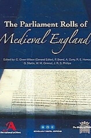 Cover of The Parliament Rolls of Medieval England, 1275-1504