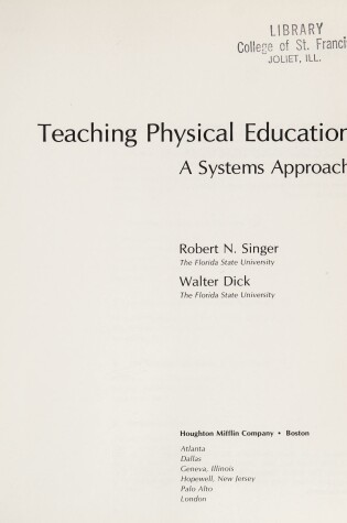 Cover of Teaching Physical Education