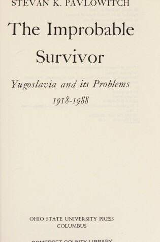 Cover of The Improbable Survivor