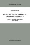 Book cover for Recursive Functions and Metamathematics