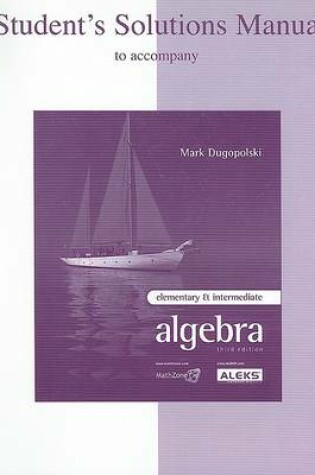 Cover of Elementary and Intermediate Algebra Student's Solutions Manual