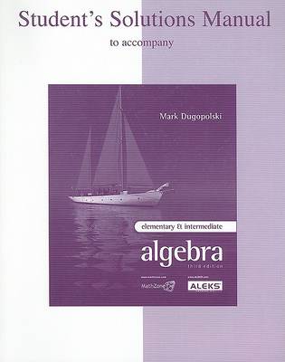Book cover for Elementary and Intermediate Algebra Student's Solutions Manual