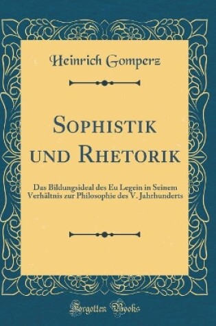 Cover of Sophistik Und Rhetorik