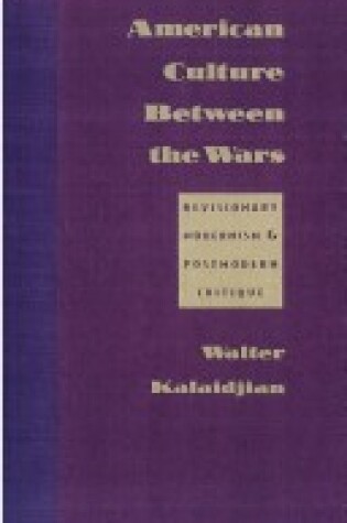 Cover of American Culture Between the Wars