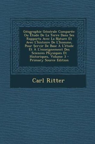 Cover of Geographie Generale Comparee