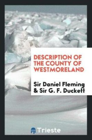 Cover of Description of the County of Westmoreland