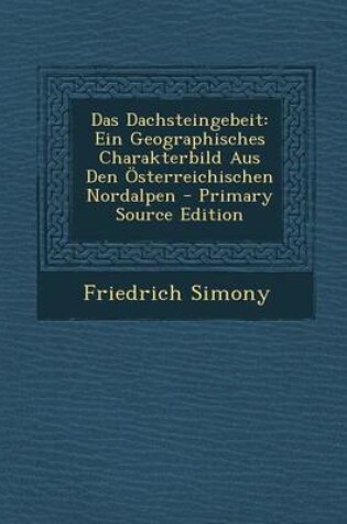 Cover of Das Dachsteingebeit