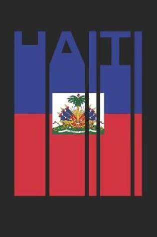 Cover of Vintage Haiti Notebook - Retro Haiti Planner - Haitian Flag Diary - Haiti Travel Journal