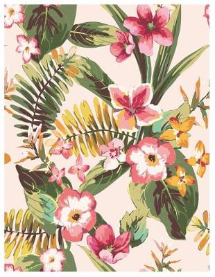 Cover of Vintage Tropical Floral Journal - Oversized 8.5x11, 150 Page Lined Blank Journal Notebook