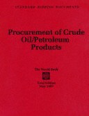 Book cover for Procurement of crude oil/petroleum products