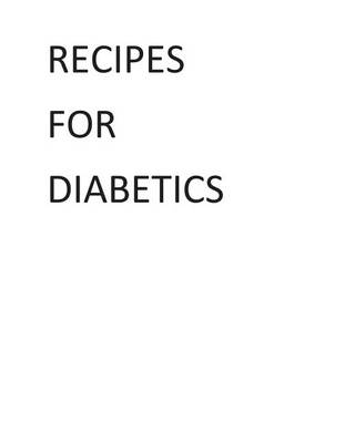 Book cover for Recipes for Diabetics