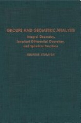 Cover of Group and Geometric Analysis