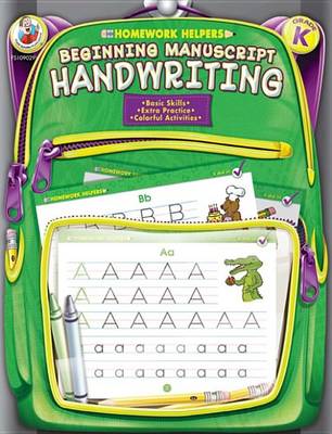 Book cover for Beginning Manuscript Handwriting, Grade K