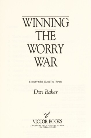 Cover of Winning the Worry War