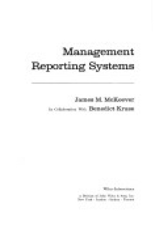 Cover of Management Reporting Systems