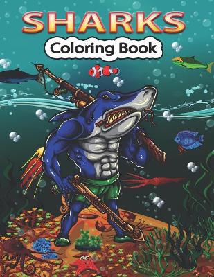 Book cover for Sharks Coloring Book