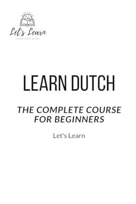 Book cover for Let's Learn - Learn Dutch