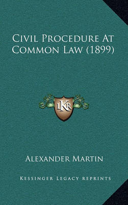 Book cover for Civil Procedure at Common Law (1899)