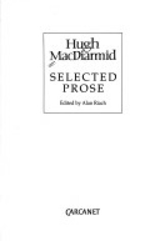 Cover of Selected Prose