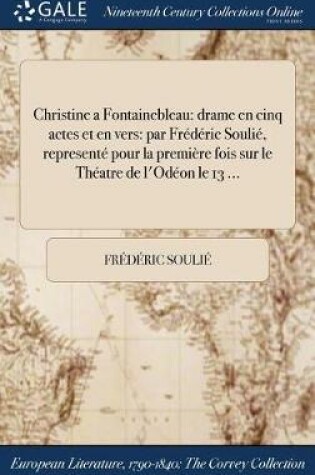 Cover of Christine a Fontainebleau