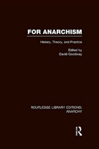 Cover of For Anarchism (Rle Anarchy)