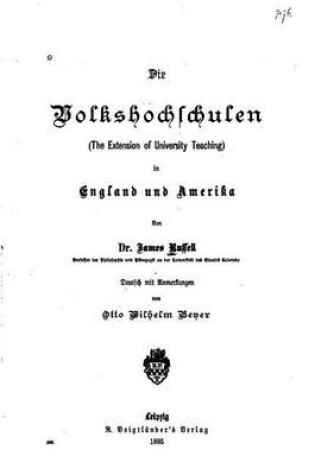 Cover of Die Volkshochschulen