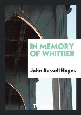 Book cover for In Memory of Whittier