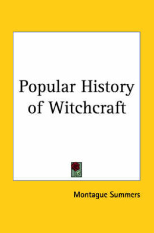 Cover of Popular History of Witchcraft (1937)