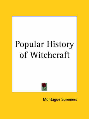 Book cover for Popular History of Witchcraft (1937)